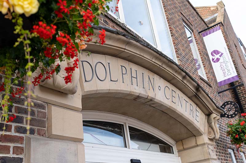 The Dolphin Centre entrance